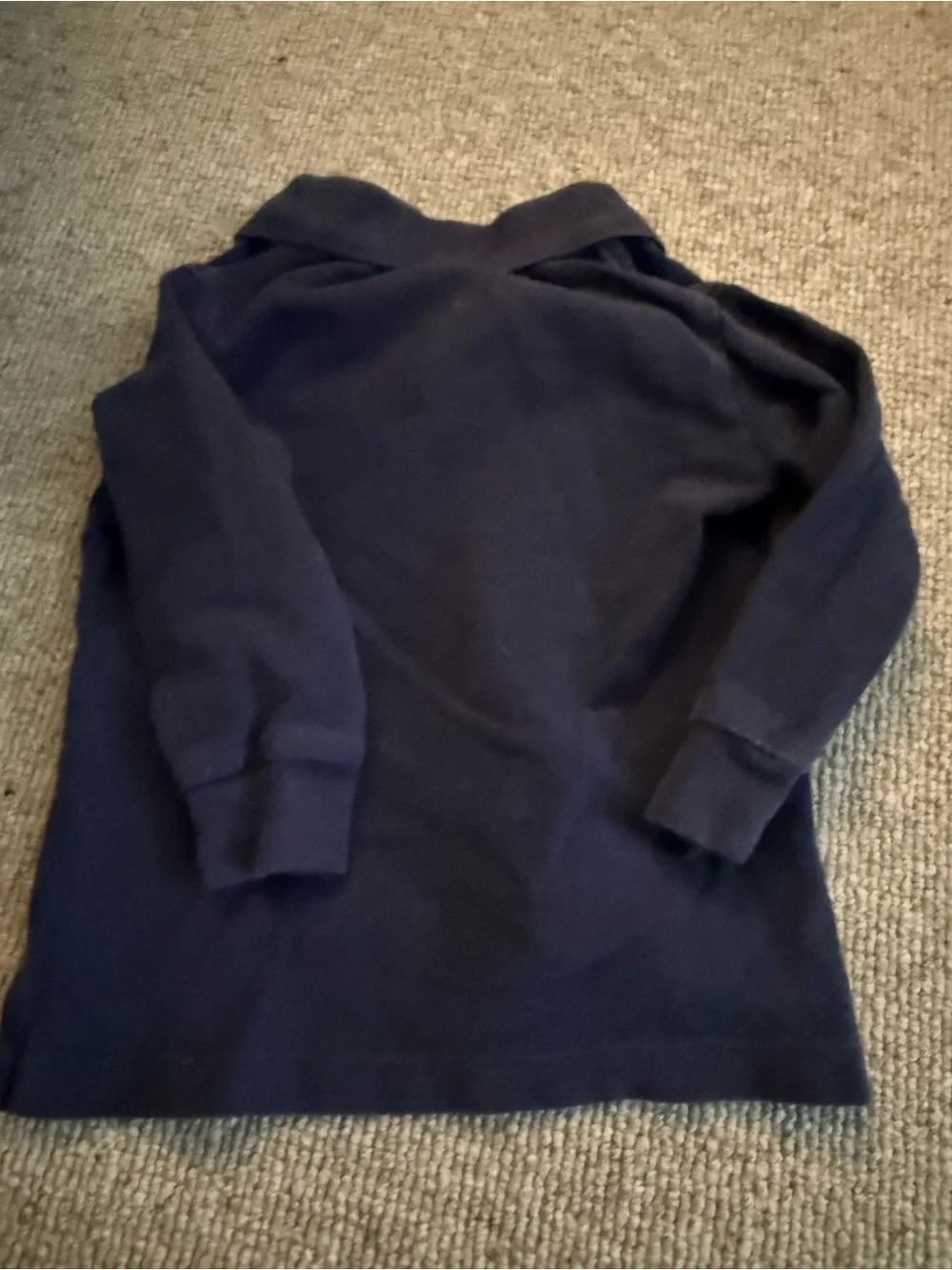 Ralph Lauren Navy Long-Sleeve Polo with Red Pony